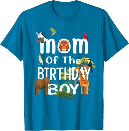 Vista 10 de Camiseta de fiesta de animales con temática de zoológico para niño de cumpleaños, Negro