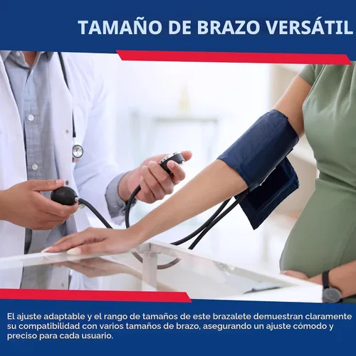 Vista 5 de Dixie EMS tensiómetro aneroide de lujo con mango para la presión arterial., Negro, 1, 1