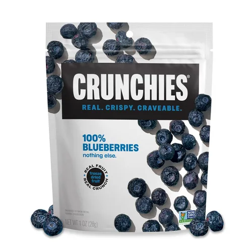 Vista 5 de Crunchies Frutas liofilizadas, frutas crujientes 100% naturales, sin OMG y kosher, paquetes de aperitivos de frutas liofilizadas resellables