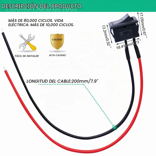 Vista 4 de Twidec/10Pcs Interruptor basculante AC 6A/250V 10A/125V SPST 2 pines 2 posiciones encendido/apagado Interruptor basculante cuadrado para coche Negro