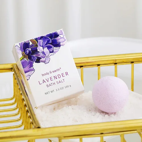 Vista 6 de BODY & EARTH Cestas de regalo de spa de lavanda para mujeres, regalos lujosos para mujeres, juegos de baño y cuerpo, 11 piezas, juegos de baño