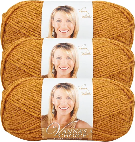 Vista 12 de Lion Brand Yarn (1 madeja) Hilo Vanna's Choice, mármol gris