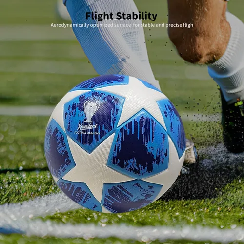 Vista 6 de Professional Soccer Ball Size 5,4 -Thermal Bonded Waterproof PU Match-Quality Training Ball with Pump