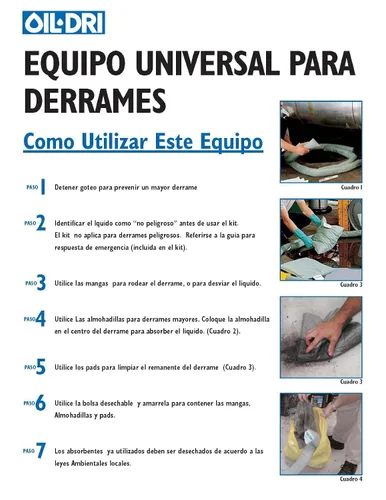 Vista 3 de Oil-Dri L90435 Kit de derrames de cubo universal compacto de 5 galones, capacidad máxima de absorción de 5 galones