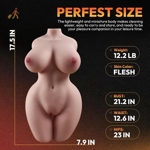 Vista 5 de Muñeca Sexual Juguetes Sexuales Masculinos - XINLONGXUAN Juguetes para Adultos con Relación Cadera-Cintura 2:1 Pechos Grandes & Trasero Suave