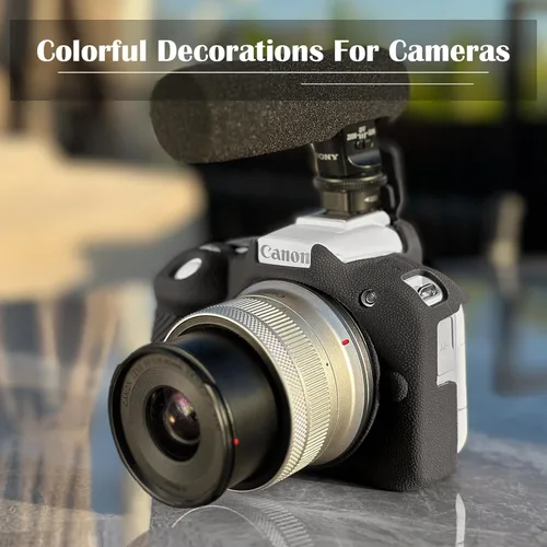Vista 4 de Easy Hood - Funda protectora para cámara Canon EOS R50, color negro Soft Silicone, Buttons Marking, Slim Fit, Lightweight, Camera Protective