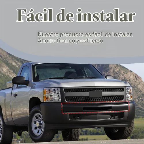 Vista 6 de CarPartsDepot Barra frontal para parachoques delantero para Chevy Silverado Negro
