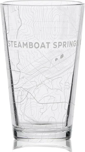 Vista 15 de ASPEN COLORADO - Vaso de pinta grabado Gran idea de regalo de mapa de topografía de montaña de estación de esquí