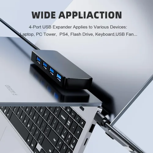 Vista 3 de Hub USB C 4 puertos, Eanetf USB C a USB Hub 3.0 Divisor USB para Mac Pro, iMac, iPad Pro, Chromebook, Pixelbook, Dell XPS, Samsung y más