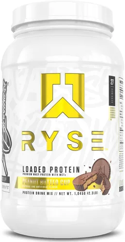 Vista 8 de RYSE Proteína en Polvo Cargada - Jet-Puffed Pastel de Cumpleaños - 25g Aislado y Concentrado de Proteína de Suero con Fibra Prebiótica y MCTs - Bajo