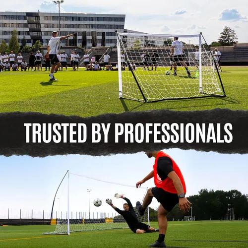 Vista 4 de QUICKPLAY Kickster - Arco de fútbol ultra portátil Montaje rápido y fácil Incluye red y bolsa de transporte Disponible en 7 tamaños Red