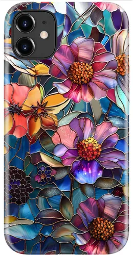 Vista 71 de LUMARKE Funda para iPhone 14/iPhone 13, lindo Y2K floral, carga inalámbrica Mosaico Tortuga Shell