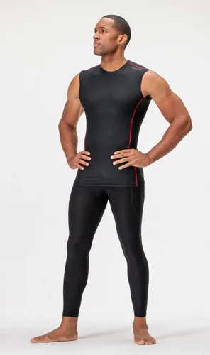 Vista 6 de DEVOPS Paquete de 3 camisas de compresión atléticas sin mangas para hombre (paquete de 3)
