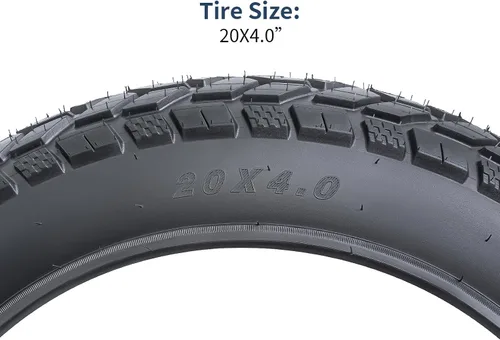 Vista 8 de Heavy Duty 20x4.0 Fat E-Bike Tire, High-Performance 20X4/102-406 Compatible with 20 x 4.0 Electric Bike, MTB, Mountain, All-Terrain Directional