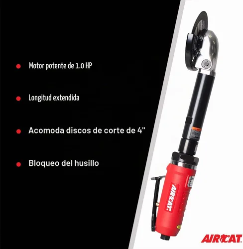 Vista 5 de Herramienta de corte interior extendida neumática AIRCAT 6275-A de 1.0 HP, de 4 pulgadas con bloqueo de husillo, 14,000 RPM