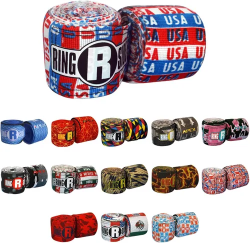 Vista 3 de Ringside Apex 180” Boxing Hand Wraps Pair - Durable, Elastic Training Wraps with Hook & Loop Closure, Multi-Color Options, Perfect for MMA, Muay