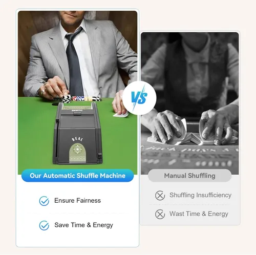 Vista 4 de 1-2 barajador automático de cartas barajador de cartas eléctrico profesional máquina de barajar portátil para juego de fiesta en casa