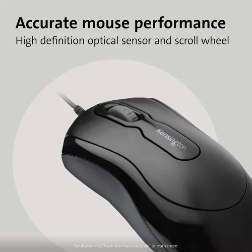 Vista 5 de Kensington Juego de escritorio USB con cable y mouse en caja (K72436AM), negro (paquete de 2)