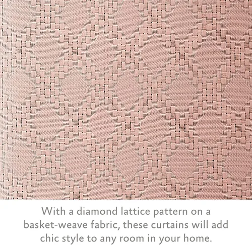 Vista 6 de Jessica Simpson Faye - Cortinas opacas rosas para dormitorio, 2 paneles de cortinas texturizadas con aislamiento térmico, cortinas de 38 x 96