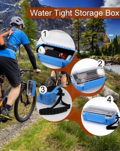 Vista 4 de Caja seca impermeable, contenedor de almacenamiento impermeable, pequeña caja de secado a prueba de agua para kayak, barco, caja seca, funda