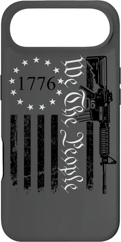 Vista 27 de iPhone 16 We The People - Funda patriótica con la bandera de Estados Unidos AR15 Pro Guns