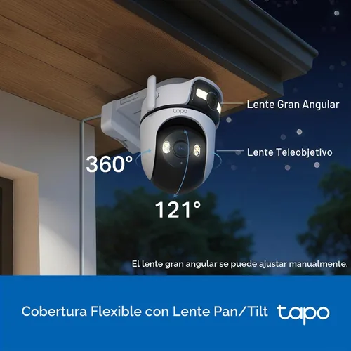 Vista 9 de Tapo 2K Outdoor Dual Lens Pan/Tilt Wireless Security Camera, C545D