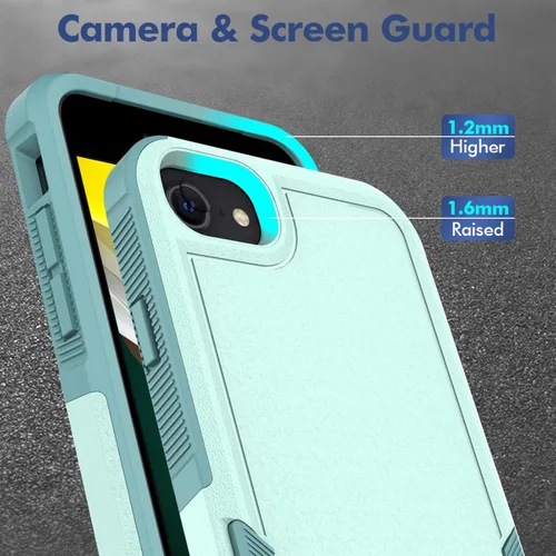 Vista 56 de Jeylly Funda para iPhone SE/Funda para iPhone 5S, Exterior de Plástico Duro que Absorbe Golpes + Interior de Silicona de Goma Defensor contra