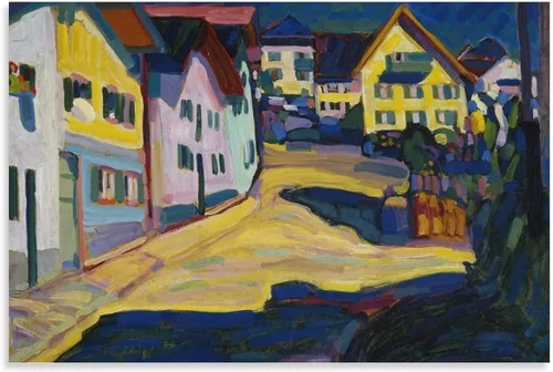 Vista 9 de Wassily Kandinsky - Pósteres de Murnau Burggrabenstrasse para pared, pintura fotográfica, póster colgante para decoración de dormitorio familiar