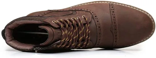 Vista 4 de Botas Chelsea para hombre, elegantes y cómodas, de cuero, con cremallera