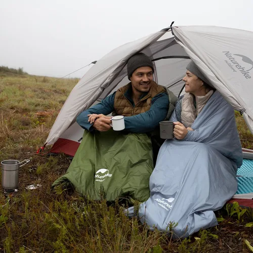 Vista 5 de Naturehike Ultralight Sleeping Bag - Envelope Lightweight Portable, Waterproof, Comfort with Compression Sack - Great for 3 Season Traveling