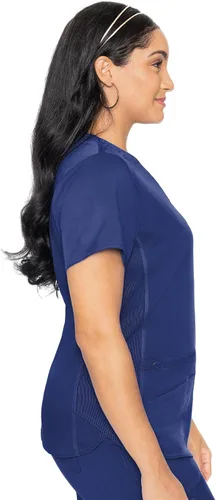Vista 3 de Med Couture Touch - camisa de uniforme médico con cuello en V para mujer