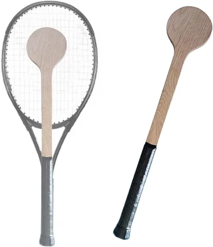 Vista 6 de Almencla Cuchara de tenis de madera Sweet Trainer Raqueta de tenis Práctica de bateo con precisión Puntero de tenis Mejorar la capacidad