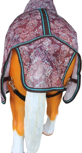 Vista 4 de CHALLENGER 36" Miniatura Destete Burro Pony Caballo Potro Verano Flysheet Marrón Floral 51831