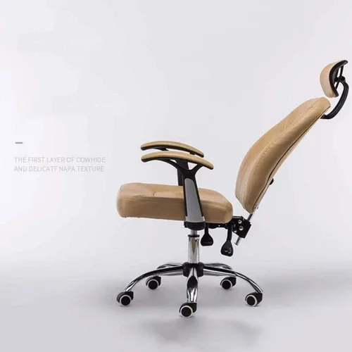 Vista 3 de Silla de oficina para computadora, silla ejecutiva de escritorio con brazos, silla giratoria de tareas y respaldo medio (negro)