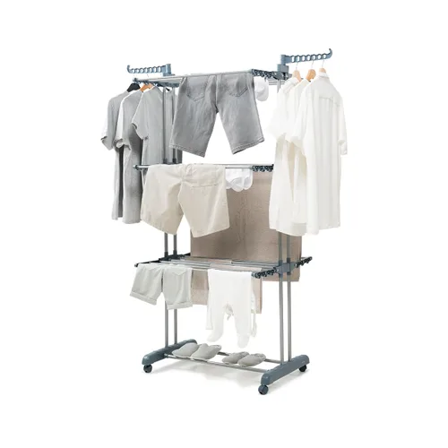 Vista 6 de Tendedero Plegable Vertical con Ruedas Dolver InnovaGoods 24 Barras