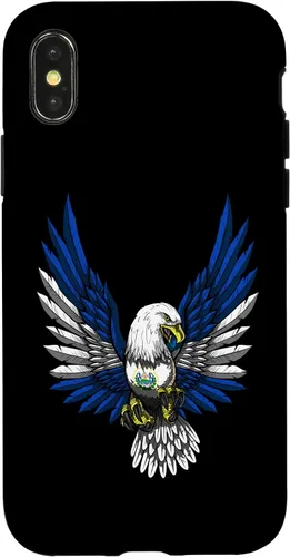 Vista 5 de Funda para iPhone 12 mini con bandera de El salvador y águila salvadoreña