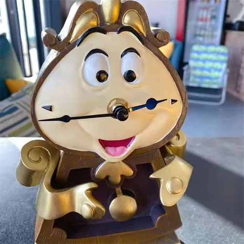 Vista 4 de Portavelas de La Bella y la Bestia, adorno de reloj despertador, decoración retro para el hogar, colección de decoración del hogar, adorno