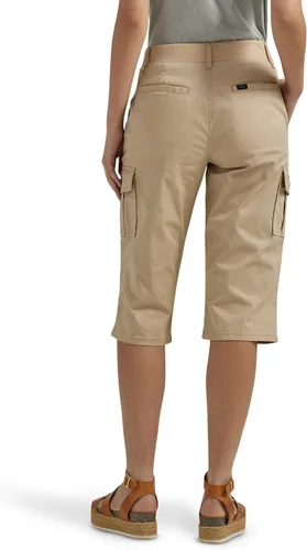 Vista 3 de Lee Pantalón capri Petite Flex-to-Go de tiro medio de 15 pulgadas para mujer