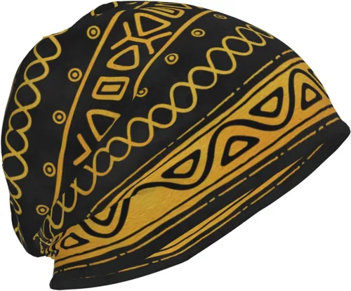 Vista 44 de Gorro africano holgado de invierno, gorro de punto casual para hombres y mujeres