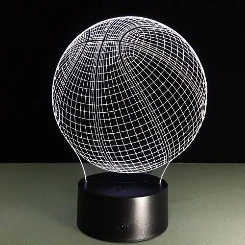 Vista 5 de Lámparas nocturnas 3D de ilusiones ópticas, T1-3deng-lanqiu01, 0.50watts, 5.00 volts