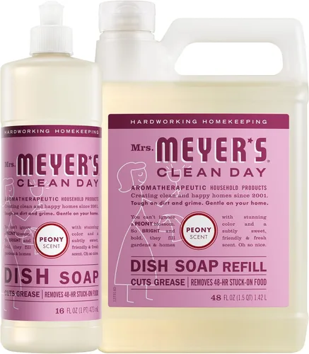 Vista 10 de Jabón para vajilla líquido Mrs. Meyer's Clean Day, 16 onzas líquidas, 14103, 6, 6