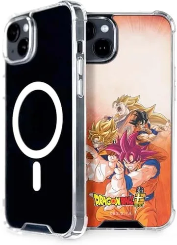 Vista 8 de Skinit Funda para teléfono compatible con MagSafe iPhone 15, diseño oficial de Dragon Ball Super Goku