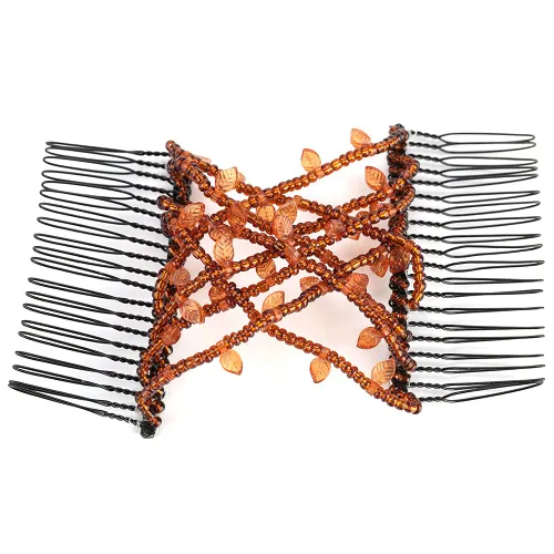Vista 6 de Pinza para el cabello con perlas, peine elástico, pinzas para el cabello mágicos, peines de pelo perlas, peines elásticos para el cabello, pinzas