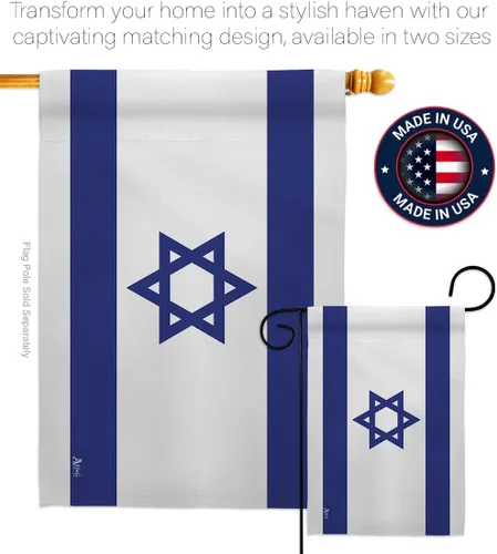 Vista 4 de Bandera de Israel Bandera de Israel para colgar en la pared del hogar, interior, porche, dormitorio, banderas residenciales, carteles de tapiz al