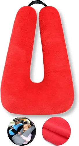 Vista 11 de FHSGGP Almohada de viaje Almohada de coche para niños La ayuda para dormir para adultos y niños en viajes por carretera Almohada de viaje para niños