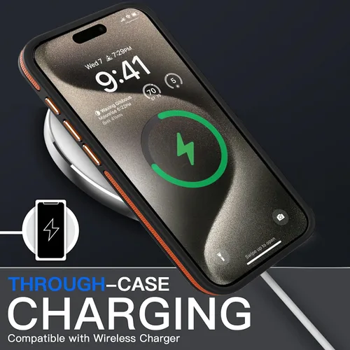 Vista 6 de Funda para iPhone 13 Pro Max, iPhone 13 Pro Max [compatible con MagSafe] translúcida mate a prueba de golpes, para mujeres, hombres y niñas, funda