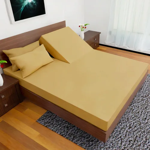 Vista 8 de Juego de sábanas Split King con 2 sábanas bajeras individuales XL, ropa de cama de 5 piezas, sin arrugas, resistente a la decoloración, microfibra