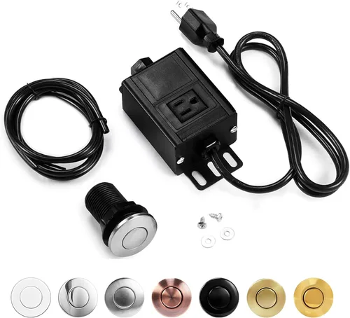Vista 13 de CLEESINK - Kit de interruptor de aire para la parte superior del fregadero para eliminación de basura (2.5 pulgadas, negro)