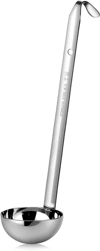 Vista 16 de meekoo 1 Pieza Cucharón de Acero Inoxidable para Sopa con Mango Cucharón con Borde Vertedor para Cocina Cocinando Sopa Salsa (1 oz)