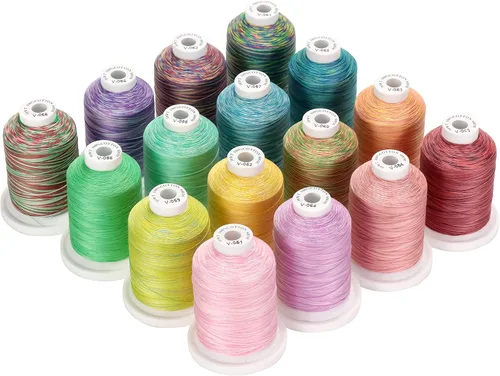 Vista 9 de New brothread - 18 opciones - Hilos de algodón 100% mercerizado multiusos 50S/3 600M (660Y) cada carrete para acolchado, serger, costura y bordado